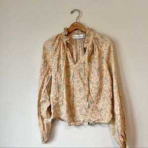Vintage Eleanor Brenner Paisley 70’s Dress Two Piece Prairie Top and Skirt